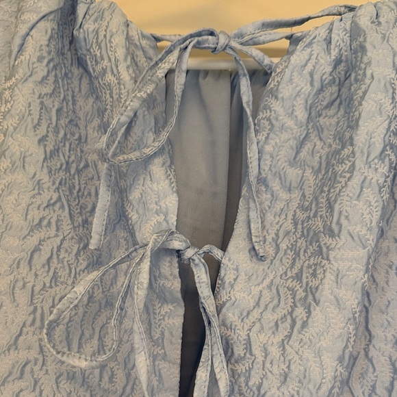 Hyacinth House Puff Sleeve Peplum Top - Picture 3 of 5